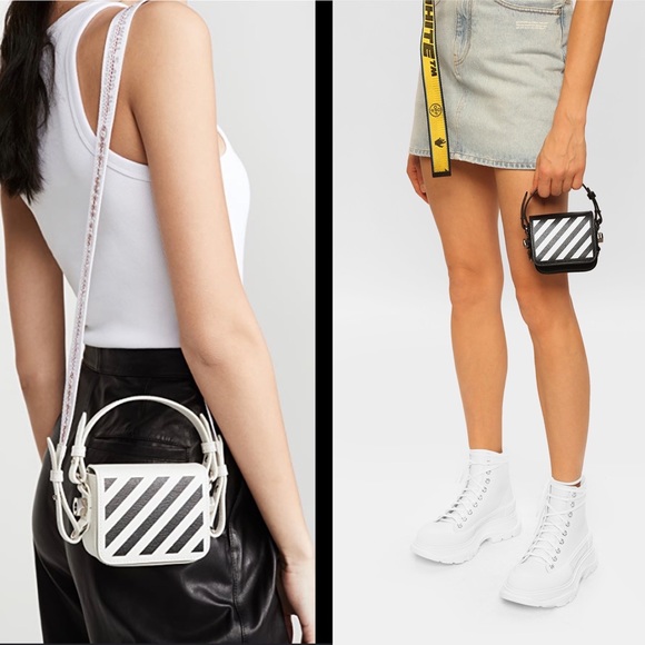 Off-White Baby/Mini Diagonal Stripe Flap Bag - Picture 2 of 7